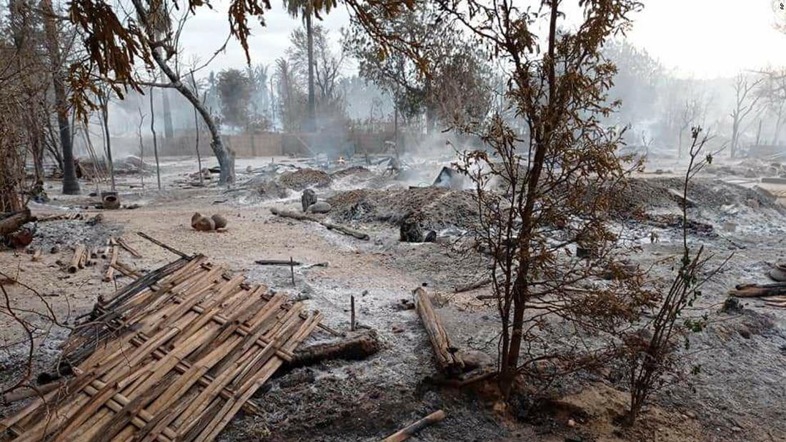 Junta troops burn Myanmar village to the ground after fighting, residents say