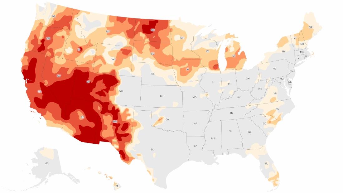 The West's historic drought in 3 maps
