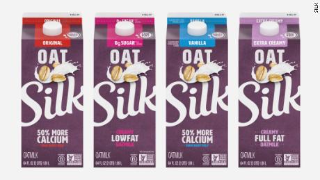 Silk Oatmilk&#39;s new packaging. 