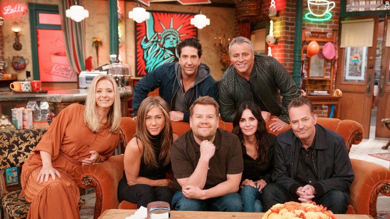 ‘Friends’ cast sings show’s theme song with James Corden