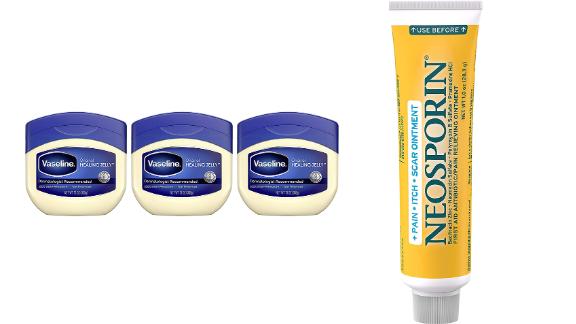 Vaseline Petroleum Jelly, 3-Pack & Neosporin Pain-Relieving Ointment