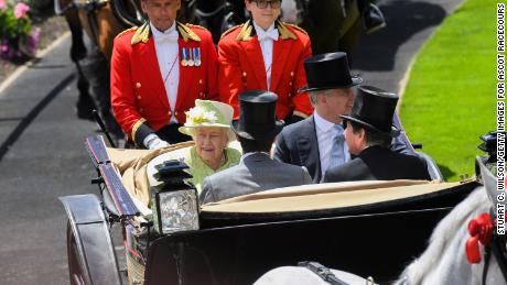 The Queen at Royal Ascot with son Prince Andrew in 2019 