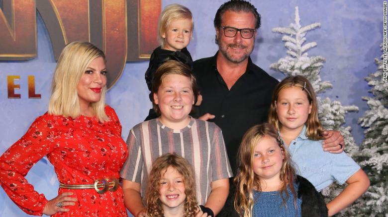 Tori Spelling says she’s co-sleeping with four of her children