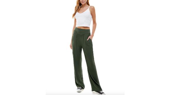 Kingston Gray Wide Leg Smocked Pants