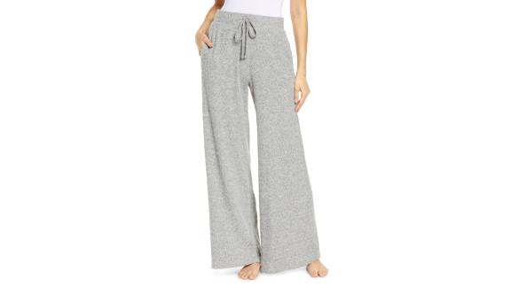 Socialite Brushed Rib Knit Wide Leg Lounge Pants