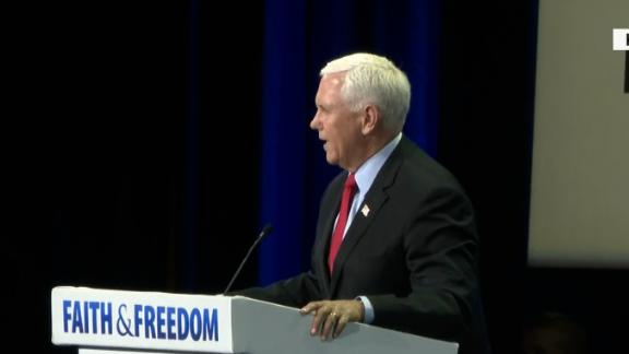 Image for Pence Faces Hecklers Shouting 'traitor' at Religious Conservative Conference