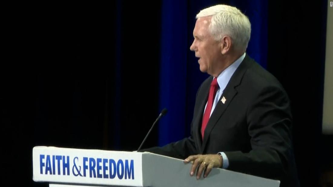 Mike Pence heckled at conservative conference