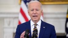 President Joe Biden speaks about reaching 300 million COVID-19 vaccination shots, in the State Dining Room of the White House, Friday, June 18, 2021, in Washington. 