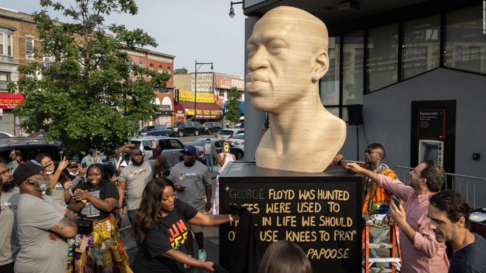 Floyd statues unveiled as cities celebrate CNN