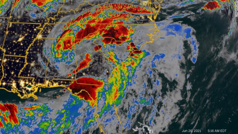 Tropical storm warnings are in effect for North Carolina as Claudette continues across the Southeast