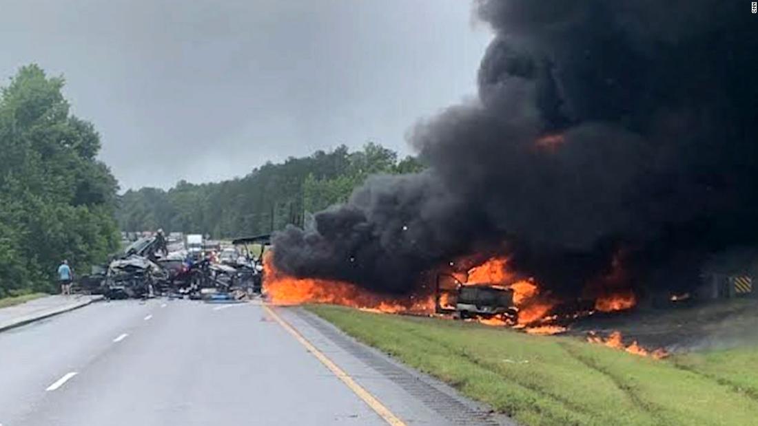 A Tennessee father, his infant daughter and eight other children were killed in a multi-vehicle crash on an Alabama highway