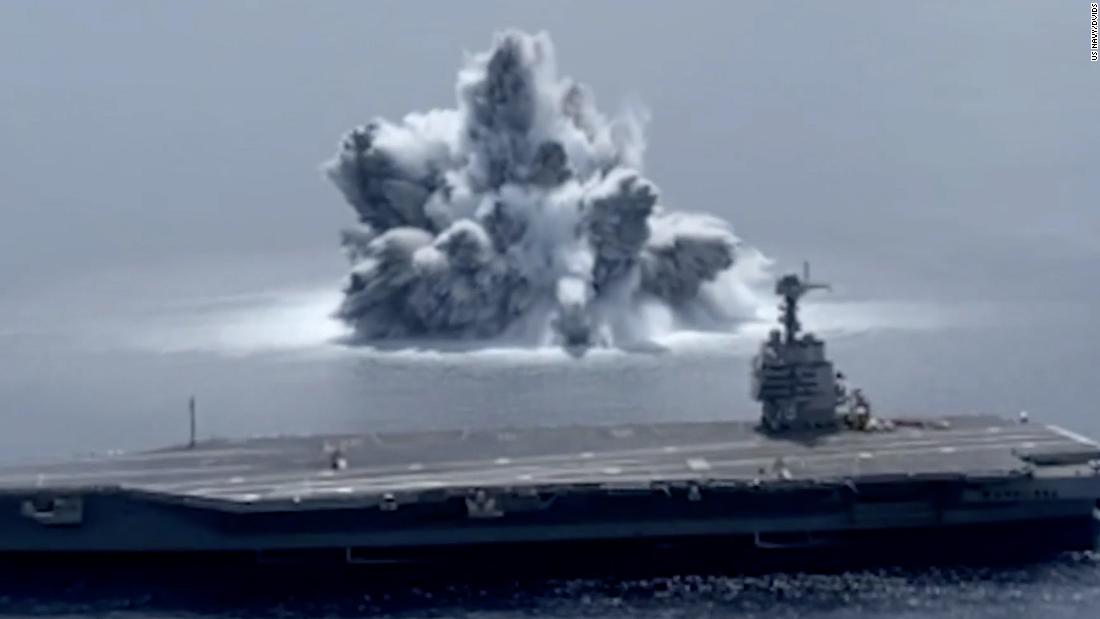 US Navy triggers an explosion that caused an earthquake. Watch the blast