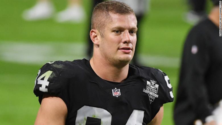 Carl Nassib of Las Vegas Raiders is first active NFL player to announce he is gay