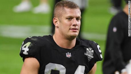 Las Vegas Raiders DE Carl Nassib has top-selling NFL jersey at