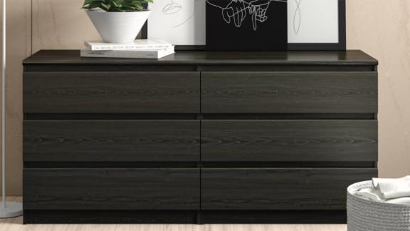 Kepner double chest of drawers with 6 drawers 