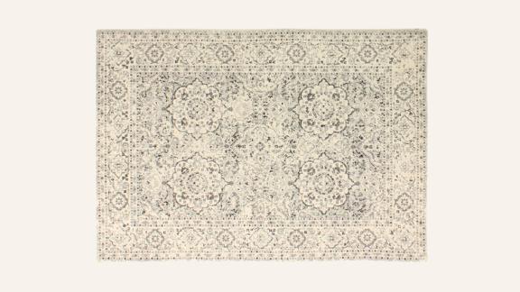 Alfonso Oriental Silver Area Rug Rectangle 5 'x 7'6
