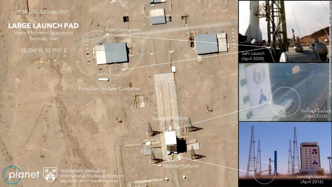 Pentagon tracked failed Iranian satellite launch and new images reveal Tehran is set to try again