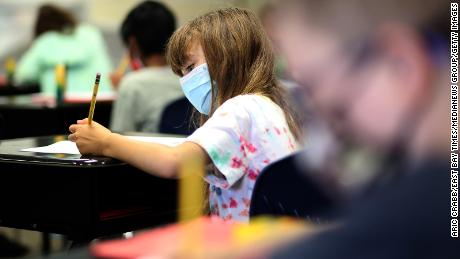 Students take part in a third grade class during a summer school session June 14 at Golden View Elementary School in San Ramon, California.