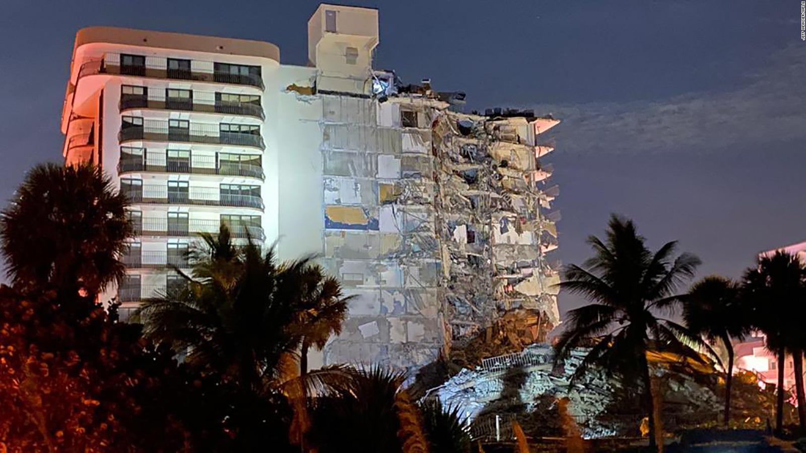 Miami-Dade building collapse: A multistory building in Surfside, Florida, has partially ...