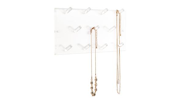 11-Peg Acrylic Necklace Wall Rack