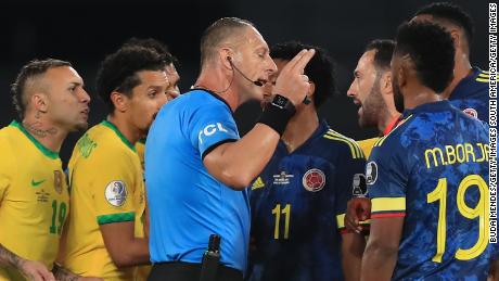 Referee Nestor Pitana was at the center of controversy in Colombia&#39;s defeat to Brazil.