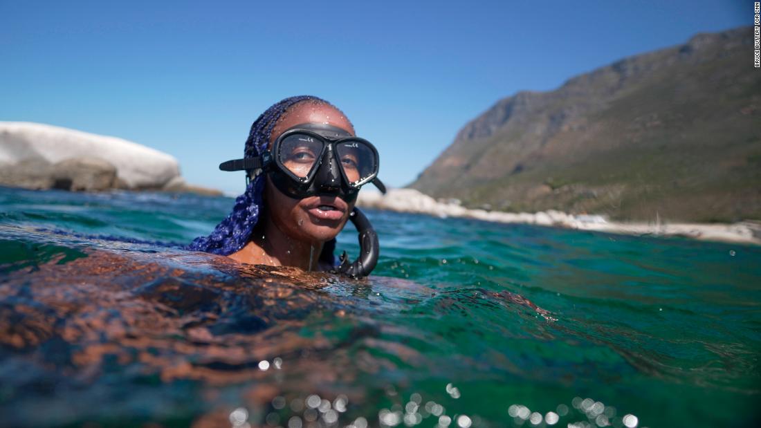 33-year-old South African free diver Zandile Ndhlovu founded The Black Mermaid Foundation to get more people of color into the ocean.