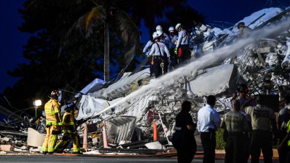 Rescue personnel work at the site on Thursday.