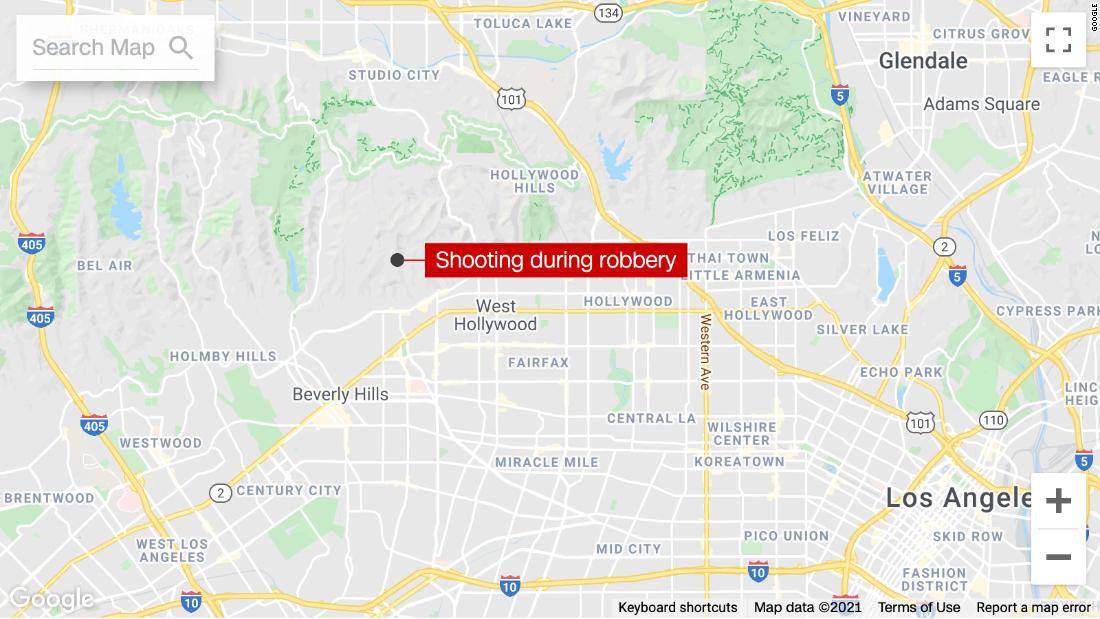 Five people shot overnight, one fatally, during robbery in the Hollywood Hills