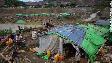 Migrant miners living next to a jade mine near Hpakant in Kachin state on July 5, 2020.