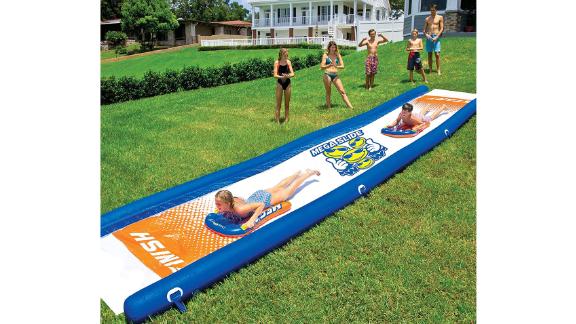 Wow World of Watersports Giant water slide in the garden