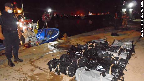 The bags were seized off the coast of Algeria.