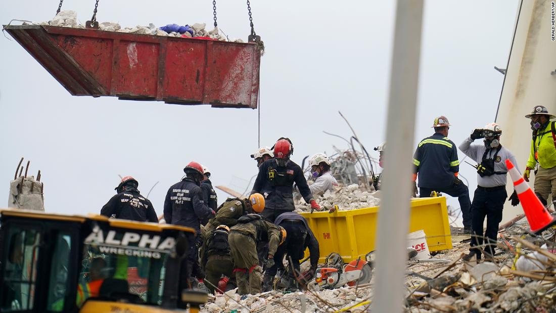 'There is still hope,' rescue team leader says as search enters 7th day at Florida building collapse