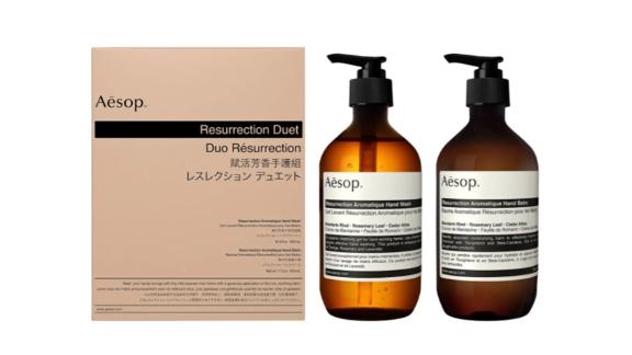 Aesop Resurrection Aromatique Duet for hand washing and hand balm 