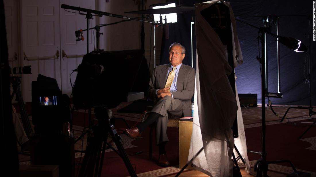 Rumsfeld is interviewed for a documentary about White House chiefs of staff in 2012.