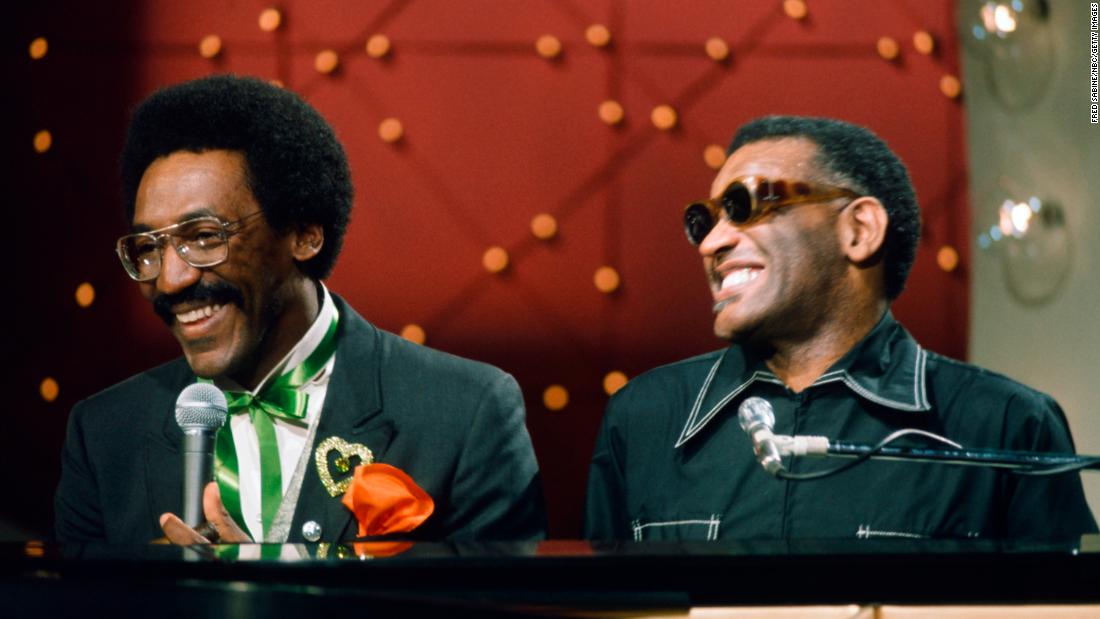 Cosby sits with music legend Ray Charles during &quot;The Midnight Special&quot; program that aired in March 1973.