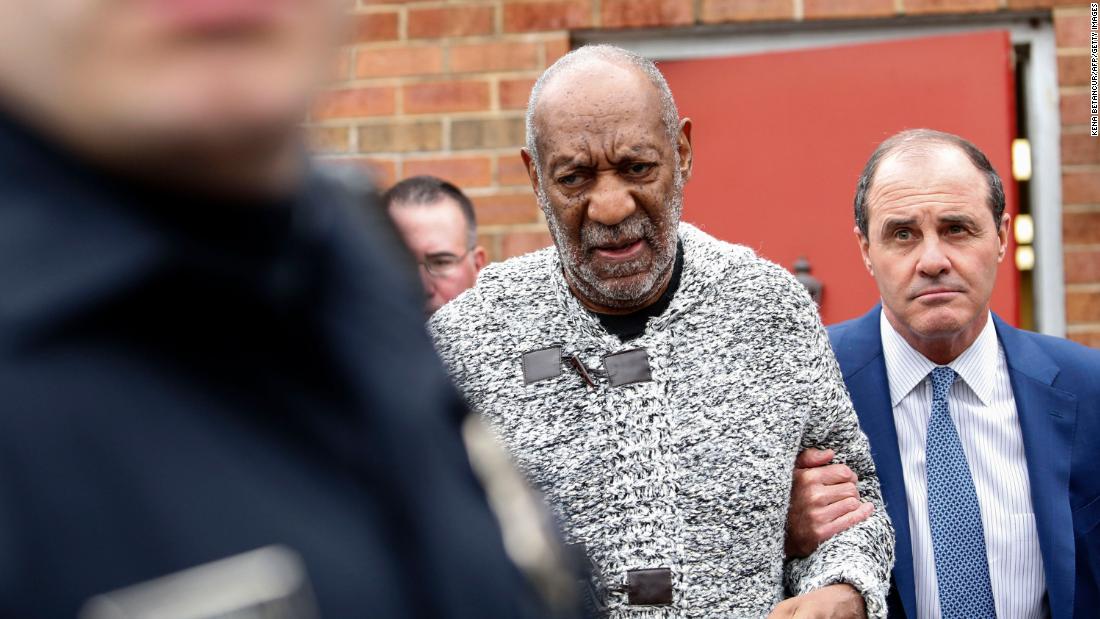 Cosby leaves a courthouse in Elkins Park, Pennsylvania, after he was arraigned on charges of aggravated indecent assault in December 2015. Cosby was accused of drugging and sexually assaulting Andrea Constand at his home in 2004.