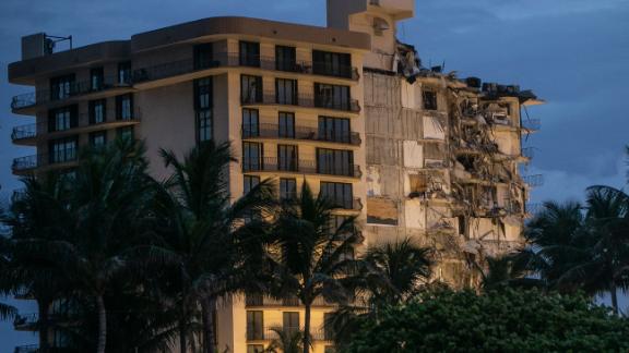 View of the Champlain Towers South, as the search and rescue teams for survivors continue on Wednesday, June 30, 2021, in Surfside, Fla., seven days after the building collapsed. (Pedro Portal/Miami Herald via AP)