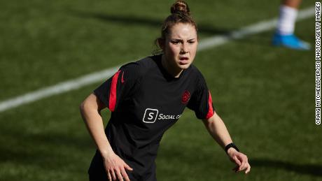 Moultrie has been signed by the Portland Thorns aged just 15. 