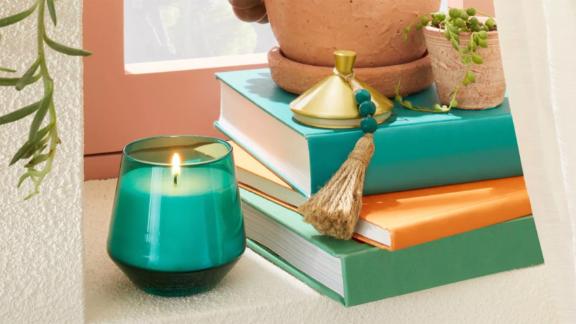 Opalhouse Designed With Jungalow Glass Jar Teal Tropic Oasis Candle
