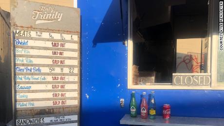 Holy Trinity Barbecue, a food cart in Portland, Oregon, lost about $7,000 after just two days of being closed, the owner told CNN.