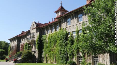 A view of the former St. Eugene&#39;s Mission School in Cranbook, British Columbia, on July 1.