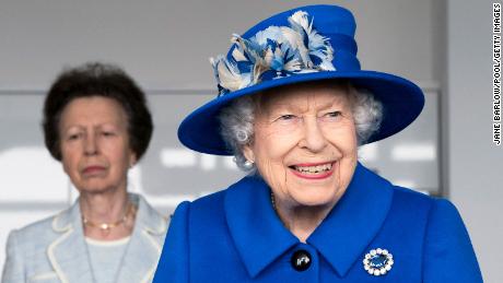 The Queen and Princess Anne received a briefing from the UK Space Agency and viewed satellite production, at Skypark in Glasgow, Scotland on Wednesday.