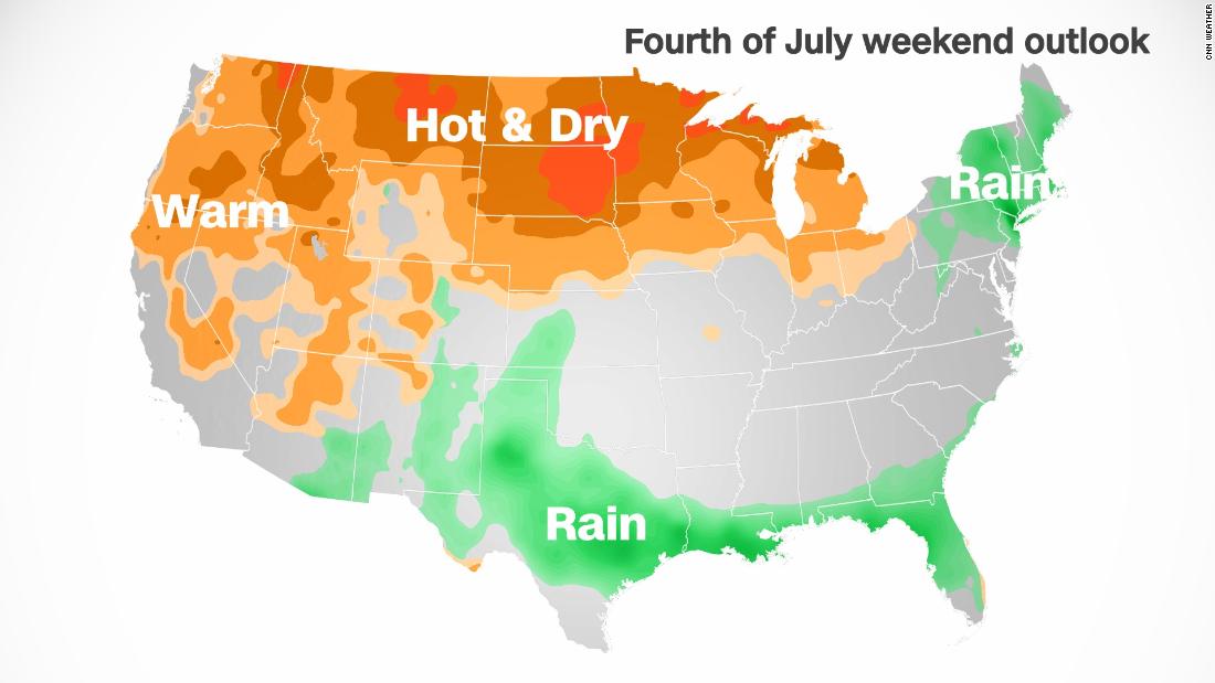 Rain could dampen your star-spangled plans this weekend