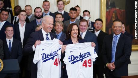 Biden celebrates LA Dodgers win and a return to normal