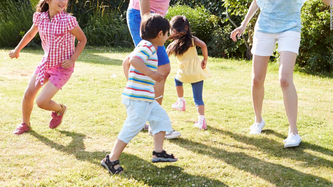 children playing in the park