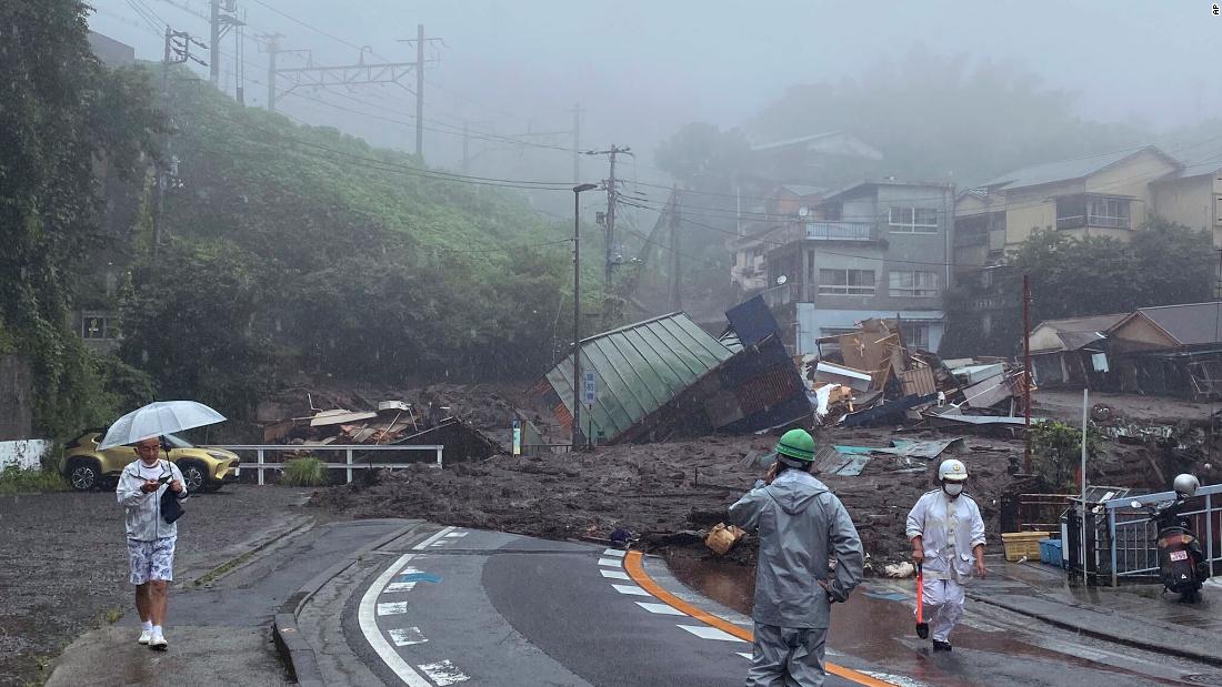About 20 people missing after mudslide wipes out homes in Japan's Atami city