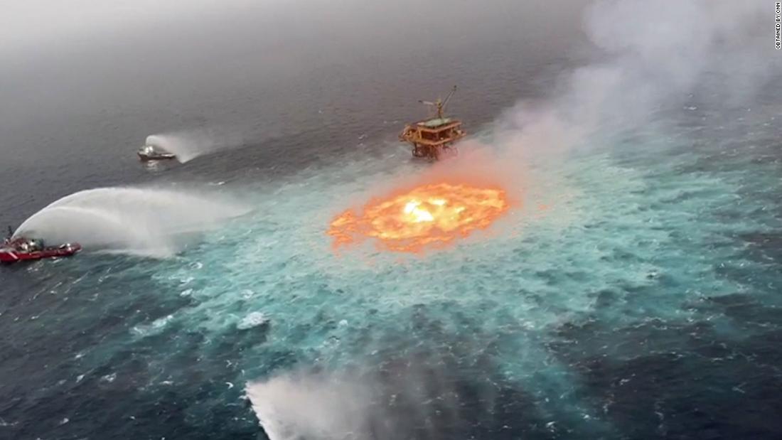 Gas leak responsible fire for 'Eye of fire' in Mexican waters, says Mexican oil company