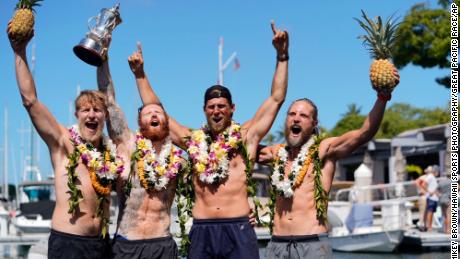 The rowing team completes its journey from San Francisco to Honolulu in record time
