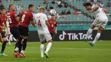 Thomas Delaney scored Denmark's first goal with a header from a corner.