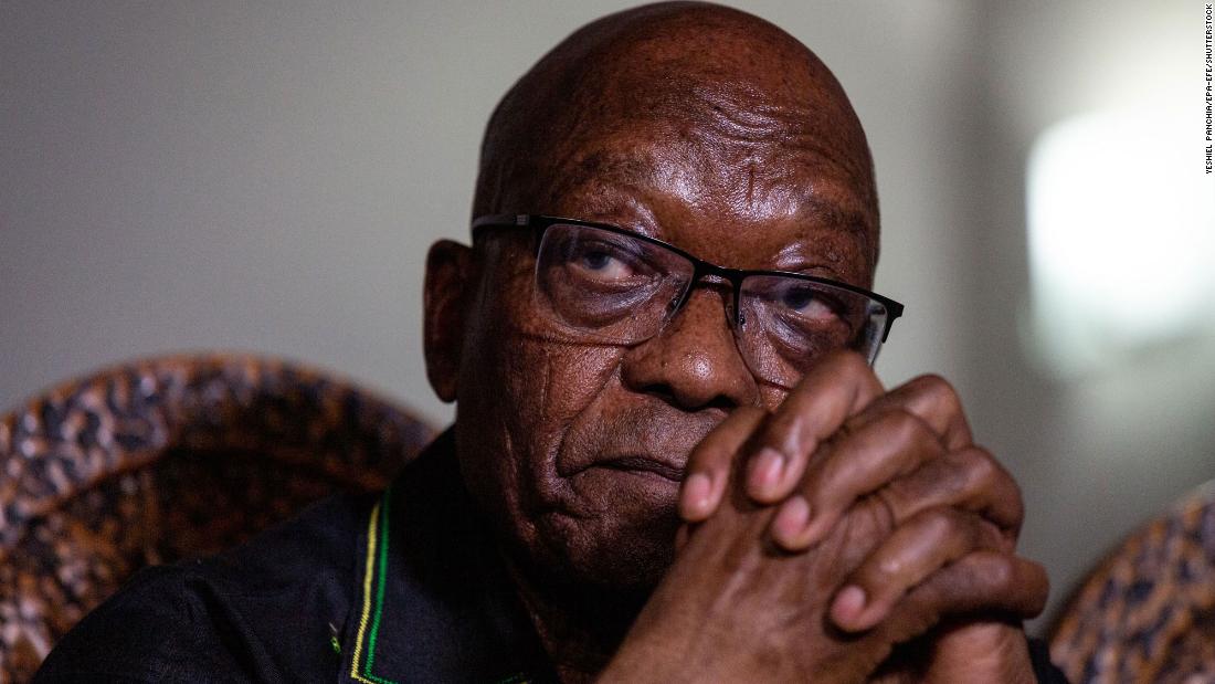 Former South African President Jacob Zuma hands himself over to police